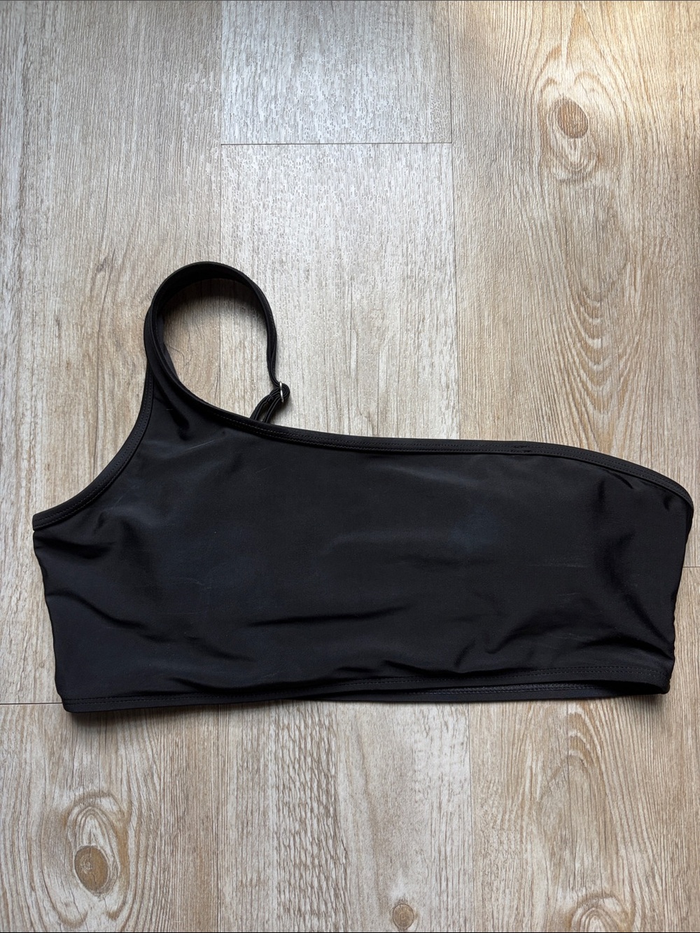 Black One-Shoulder Bikini Top